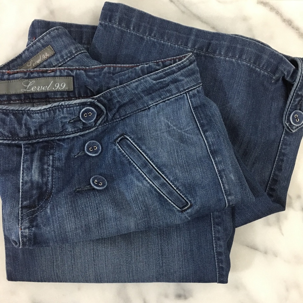 [Anthro] Level 99 Sailor Wide Leg Crop Jeans